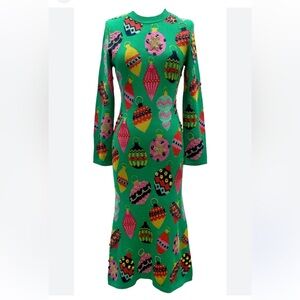 NWOT Queen of Sparkles Ornament Sweater Dress - Size XS - Multicolored